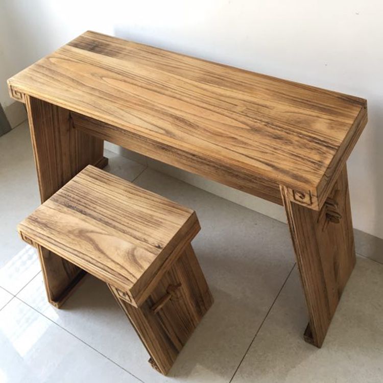 Assemble guqin table stool paulownia wood portable light-colored antique table piano table retro disassembly calligraphy table to carry out