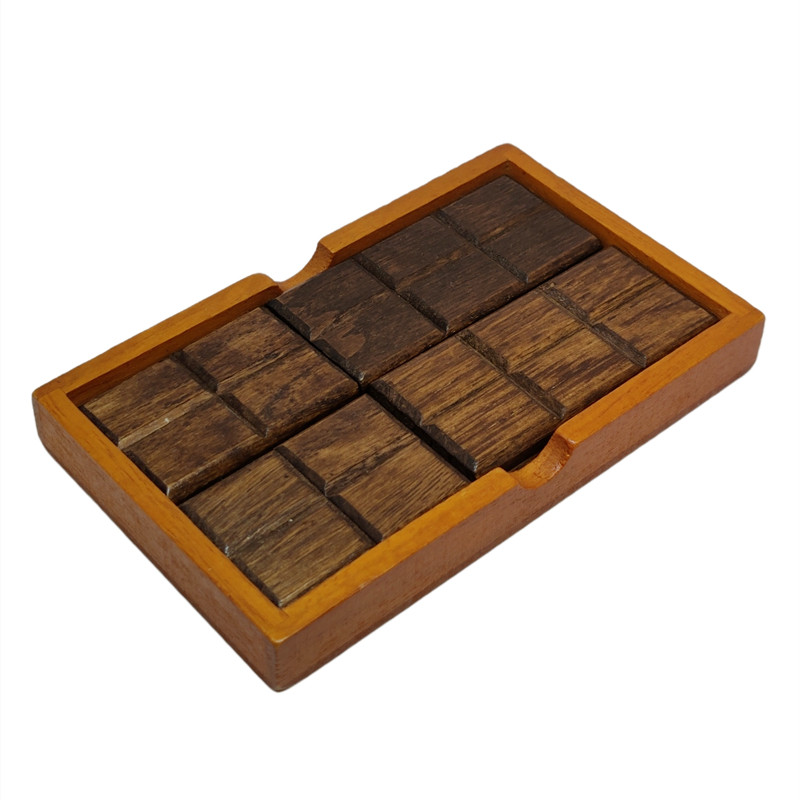 Chocolate Kongming lock Luban lock adult creative board game wooden children's puzzle unlocking toy student small game