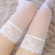 Lace stockings sexy silicone see-through summer knee socks beautiful leg socks oily jk white stockings female lolita