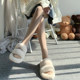 Jk bare leg artifact female autumn and winter nude plus velvet thickened leggings to wear on feet, fake fleshy double-layered flesh-colored stockings
