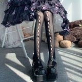 Рыболовная сеть с бантиком, колготки, стиль Лолита