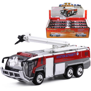Bulk tiyadu alloy car airport fire truck model children's toy car engineering vehicle sound and light toys 8130
