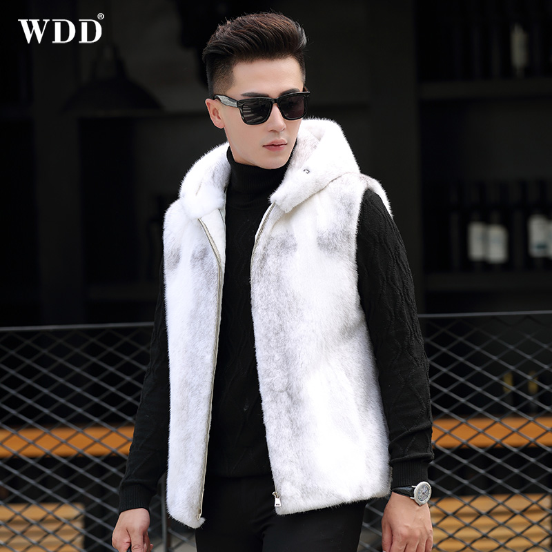 Mink coat men's crucible sable vest imports American Balgary velvet mink hat winter coat