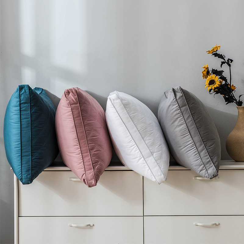 Full Cotton Pillow Down Velvet Pillow Core 5 Stars Hotel Single Double Student Dorm Care Cervical Spine Pillow Pure Cotton Pair Pat 2