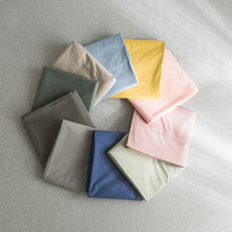 Simple solid color cotton washed cotton sheets Single single double student dormitory 1 2 1 5 1 8m bedding sheets