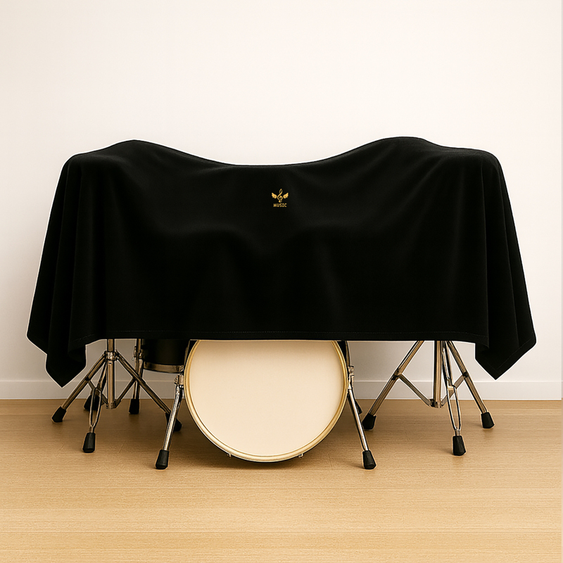 Drum Set Cover, Light Luxury Dust Cover, Thickened Electronic Drum Steel Jazz Instrument Dust Cover, Velvet Sun Protection Cover