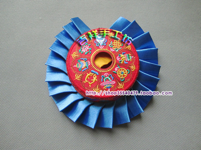 [Auspicious handmade workshop] Asian green rotary wheel umbrella cover treasure top classic version number: FJX08049]