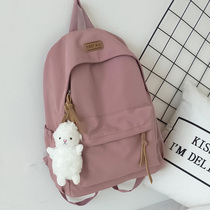 School Bag Han Edition Original Juku Ulzzang Female College Student Pure Color Light Day Ensemble Double Shoulder Bag New Large Capacity Backpack