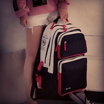 School Bag Women Han Edition Original Juku Ulzzang University Students Middle School Students Primary School Student Protection Ridge Minus Large Capacity Double Shoulder Bag