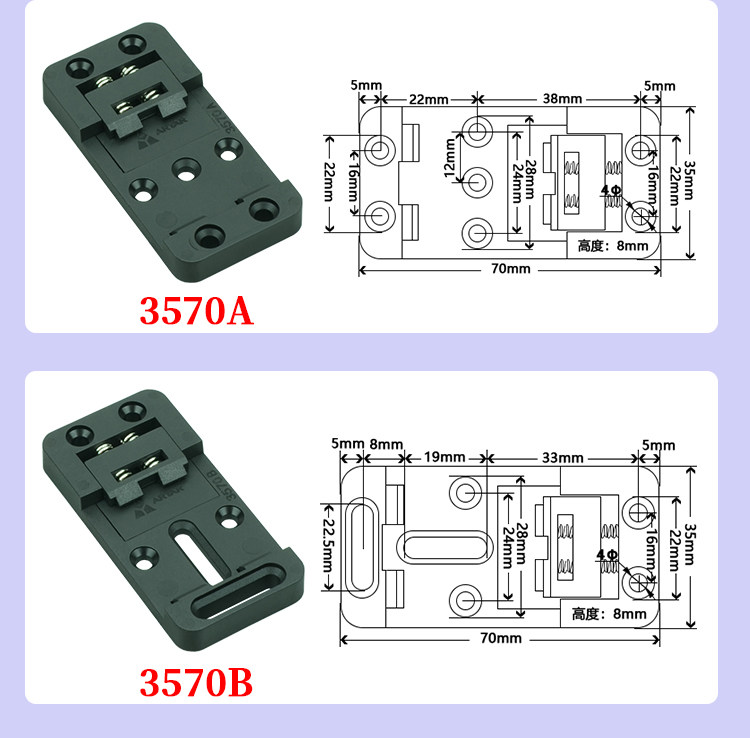 DIN35mm 导轨式支架PCB面板安装底座 安装支架安装卡扣-阿里巴巴