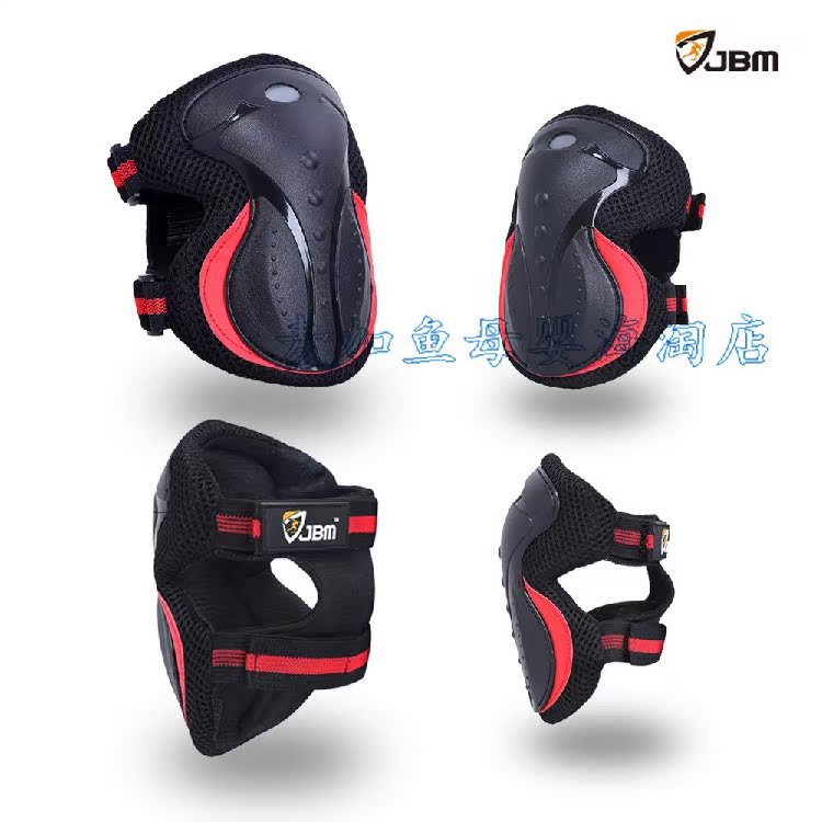 Hoa Kỳ nhập khẩu JBM thể thao mạo hiểm dành cho người lớn thanh niên đỏ đen miếng đệm đầu gối găng tay khuỷu tay trượt băng bảo vệ ... băng đầu gối thể thao
