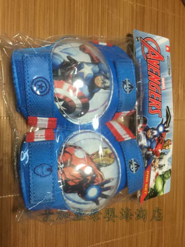Hoa Kỳ Bell trẻ em Avengers Hoa Kỳ Đội trưởng Iron Man Thể thao Kneepad Khuỷu tay bảo vệ con lăn băng đầu gối lining