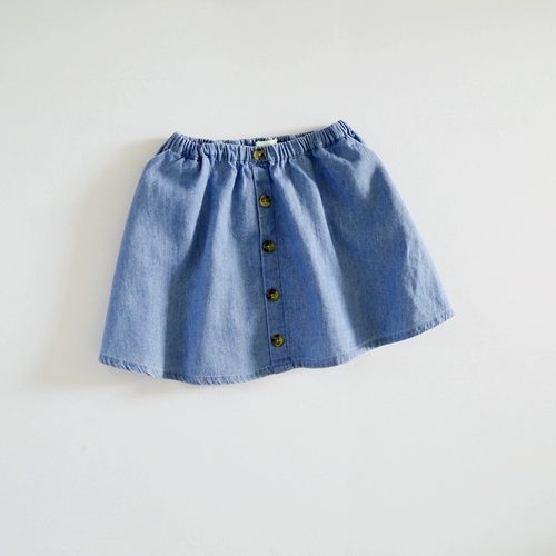 Хлопковая футболка, летняя джинсовая юбка, блестки для ногтей, юбка в складку, Франция