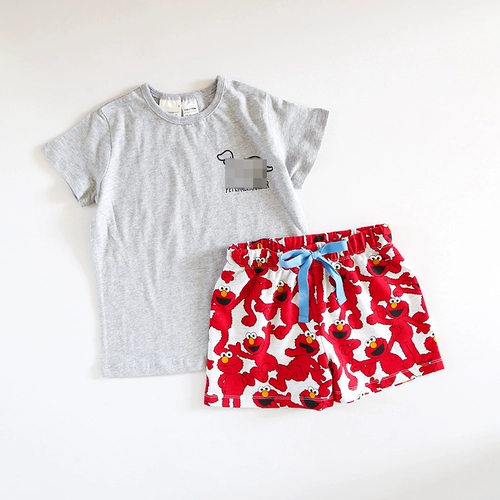 Футболка с коротким рукавом для мальчиков, мультяшные шорты, штаны