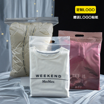 Clothing Packaging Bag Transparent self-proclaimed bag Custom LOGO upscale PE Self-adhesive zipper Gift bagged clothes bag
