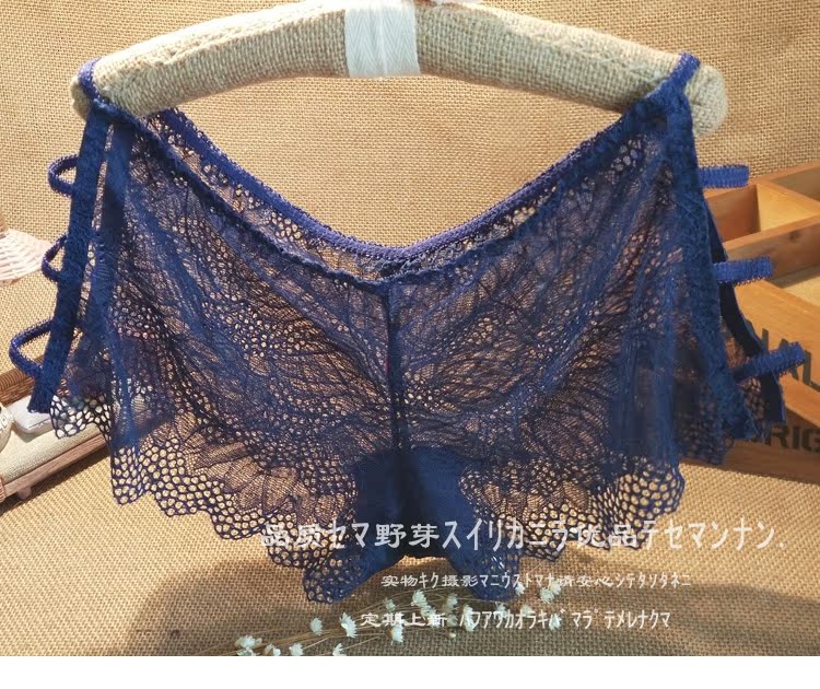 Thời trang Âu Mỹ sang trọng ren gợi cảm trong suốt rỗng phối cảnh phụ nữ đồ lót boxer chân phẳng quần cám dỗ quần quần chip siêu nhỏ