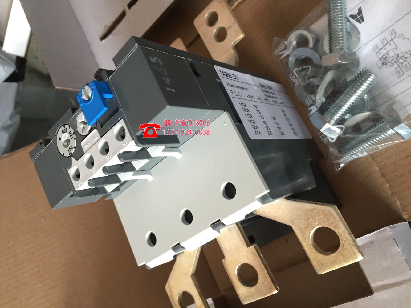 Spot Thermal Relay ABB Heat Overload Protection Relay TA200DU-200 with AX185-AX205