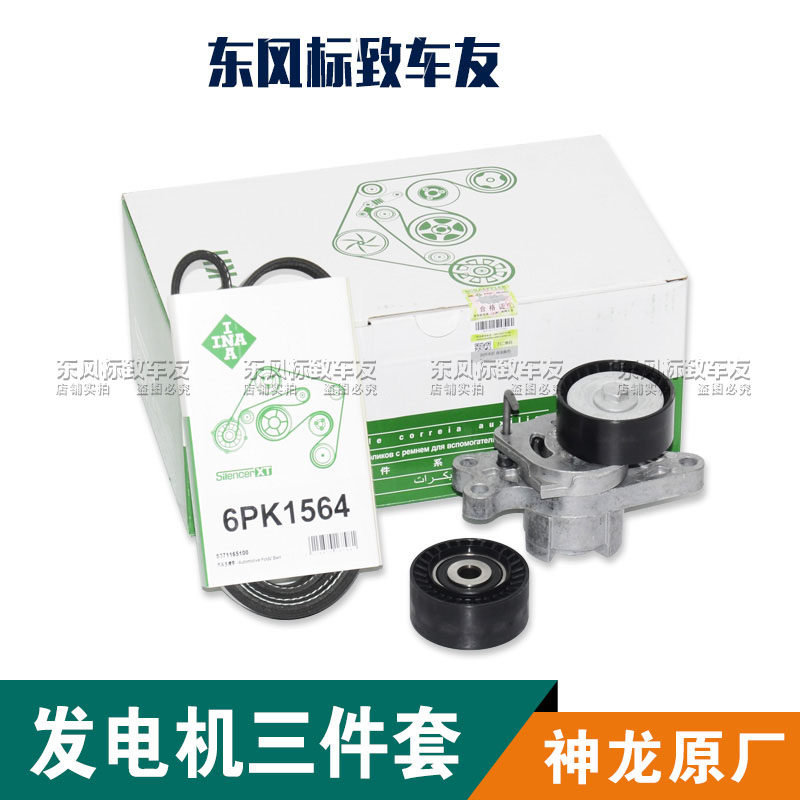 Peugeot 206 207 Citroen C2 generator three-piece set tensioner idler belt Schaeffler INA