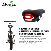 Mountain bike with taillight cushion memory polyester cotton universal thick comfortable seat dynamic bicycle saddle seat