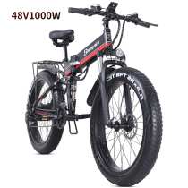 26-inch folding electric moped 4 0 Fat tires electric snow mountain bike lithium battery walking moped