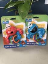 Foreign trade original single American Sesame Street EME blue strange molar teeth hand ring hand ring baby baby hand grab toy