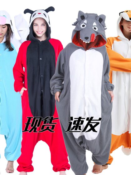 COS人偶万圣节表演成人动物狐狸狼瓢虫鹦鹉连体卡通派对演出服装