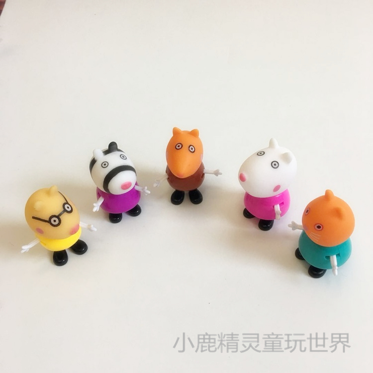 Pig Peggy Bánh Trang trí Đồ chơi Nhà Gia đình Bốn Mười Đối tác Nhỏ Phim hoạt hình Búp bê nhựa 103 xe hơi đồ chơi