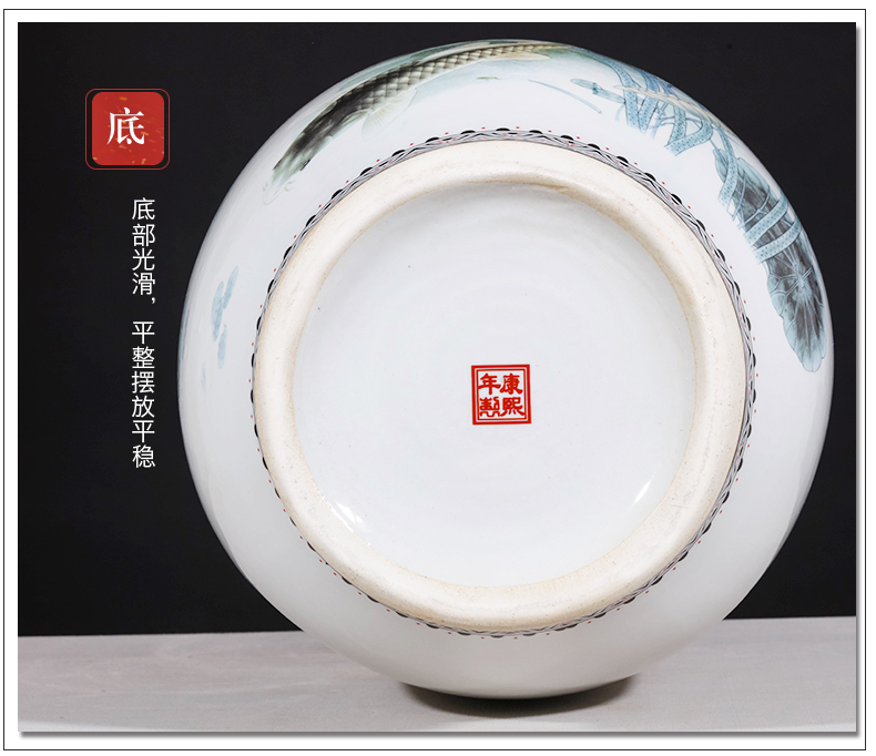 Jingdezhen ceramics powder enamel ground vases, flower arranging home sitting room porch place large TV ark, decorations