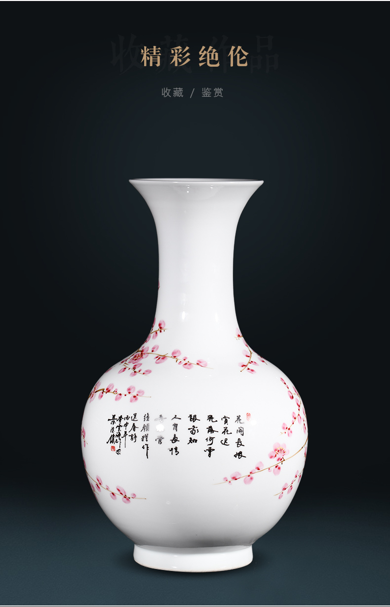 The Master of jingdezhen ceramics hand - made pastel vases, flower arrangement of Chinese style household adornment handicraft furnishing articles sitting room