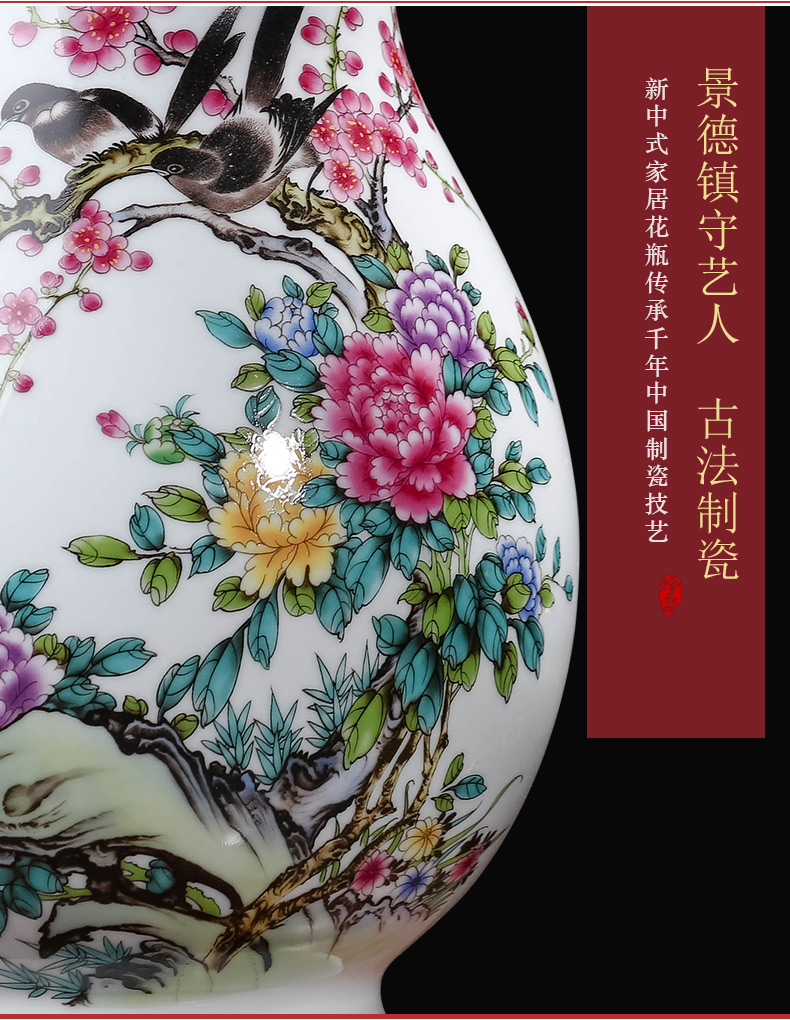 Jingdezhen ceramics Chinese vase flower arranging dried flowers sitting room TV ark, place of the sitting room porch home decoration