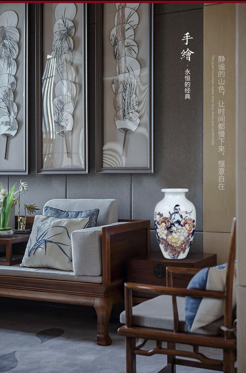 Jingdezhen ceramics furnishing articles by hand made exquisite thin foetus vases, new Chinese style creative wine sitting room adornment