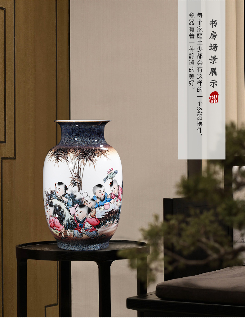 Jingdezhen ceramics craft up with tong qu, vases, flower arrangement sitting room of the new Chinese style household adornment furnishing articles present