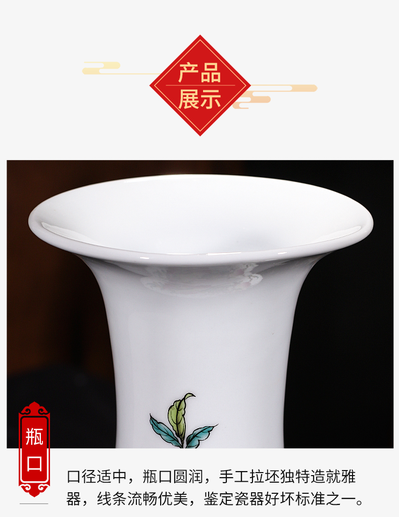 Archaize of jingdezhen ceramics powder enamel vase Chinese style living room porch TV ark adornment creative flower arranging furnishing articles