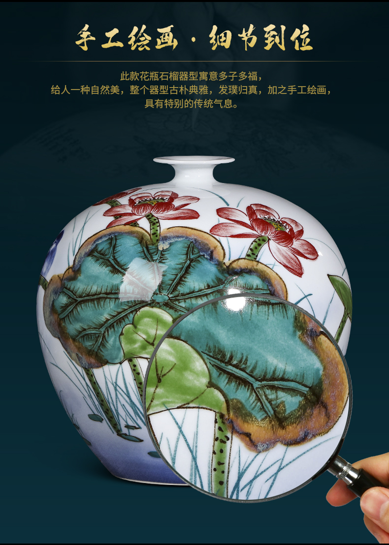 The Master of jingdezhen ceramics hand - made vases, new Chinese style living room home wine porch is decorated handicraft furnishing articles