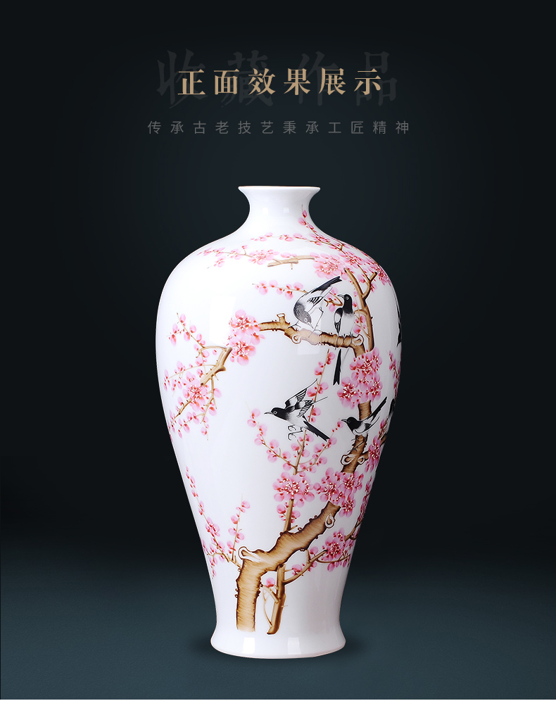 Jingdezhen ceramics famous hand - made beaming vases, flower arranging Chinese style living room home furnishing articles