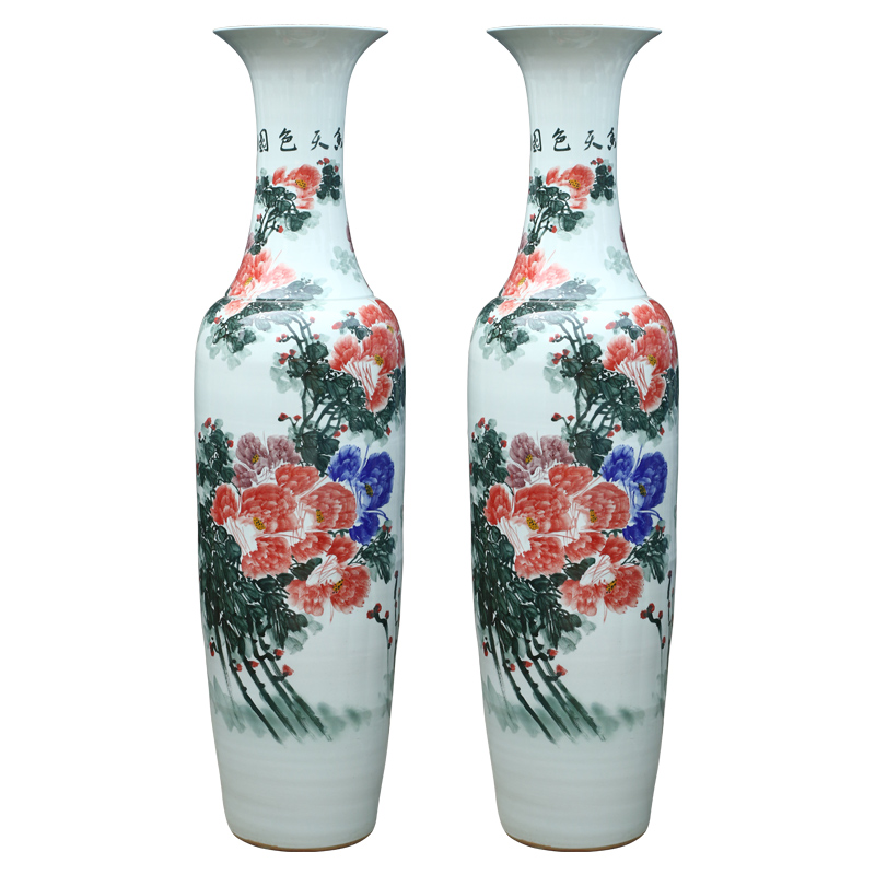 Jingdezhen ceramics very beautiful hand - made large vases, Chinese style living room decorations the opened a housewarming gift