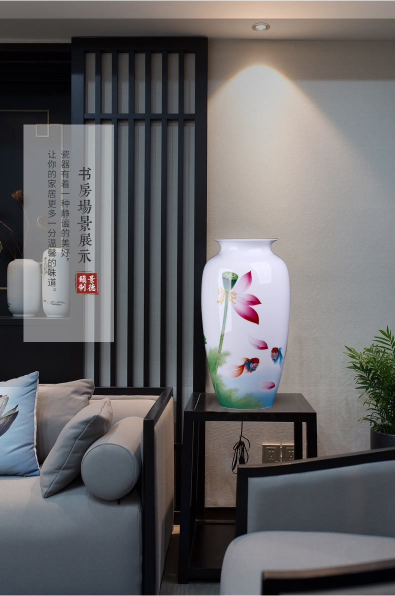 Jingdezhen ceramics famous hand - made vases furnishing articles sitting room TV ark, decoration of Chinese style household arranging flowers