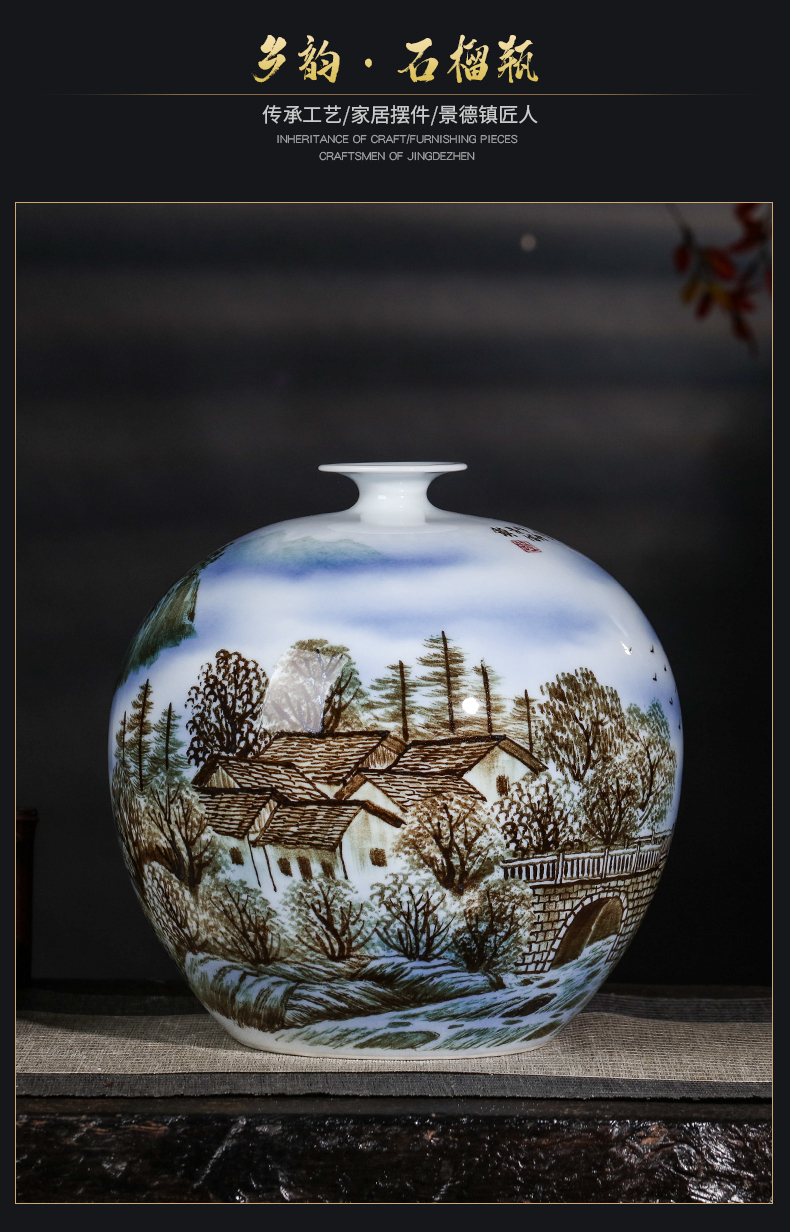 The Master of jingdezhen ceramics hand - made vases, new Chinese style living room home wine porch is decorated handicraft furnishing articles