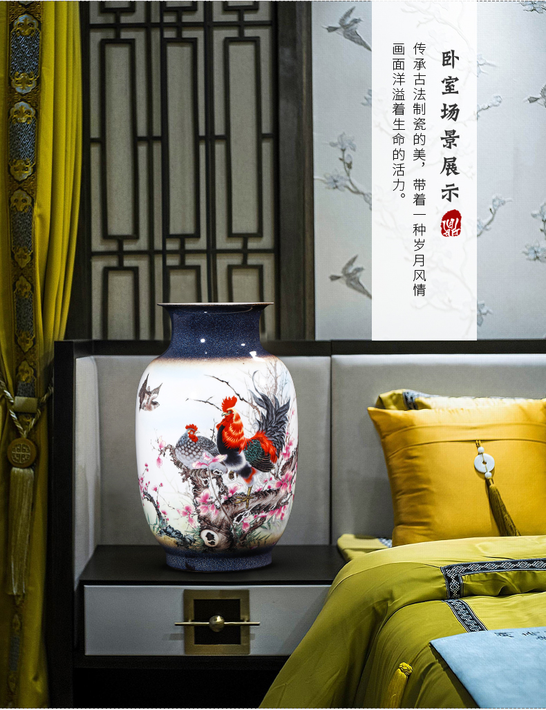 Jingdezhen ceramics up vases, flower arranging the new Chinese rich ancient frame wine sitting room adornment is placed gifts