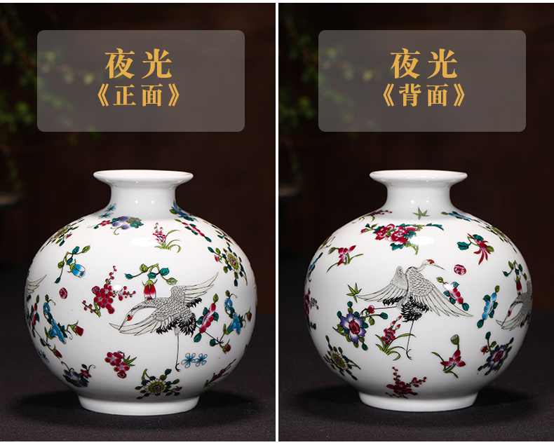 Jingdezhen ceramics vase furnishing articles sitting room flower arranging rich ancient frame of Chinese style household TV ark, decorative arts and crafts