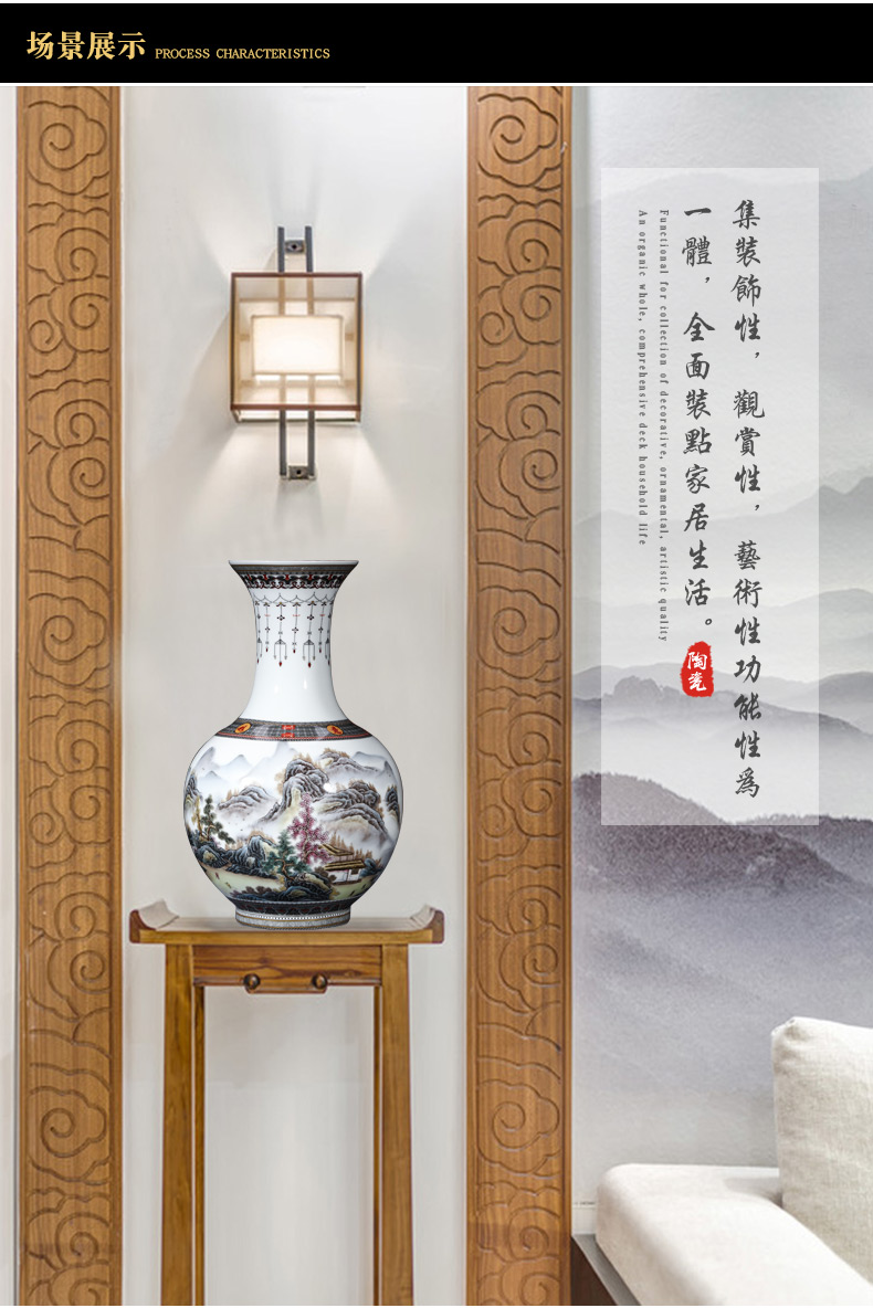 Jingdezhen ceramics vase furnishing articles TV ark, dried flower flower arranging the modern Chinese style household, sitting room adornment porcelain