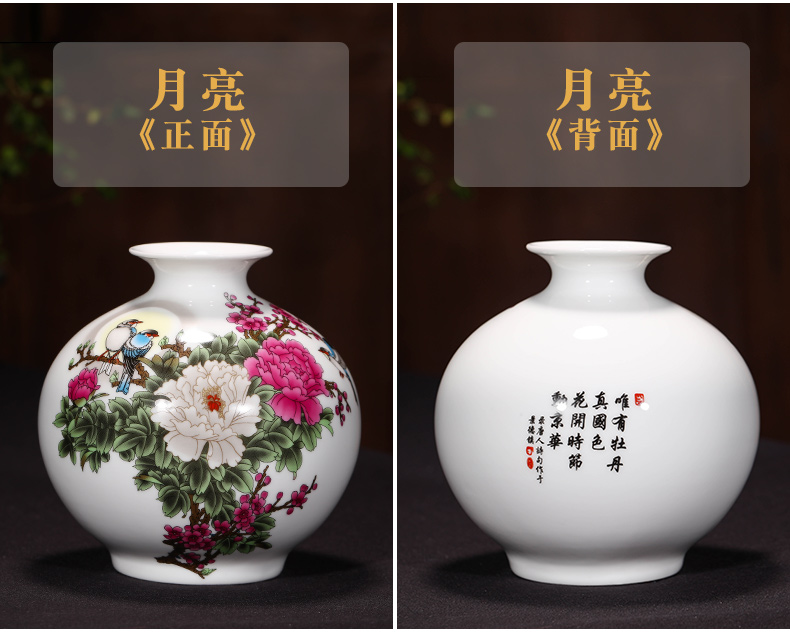 Jingdezhen ceramics vase furnishing articles sitting room flower arranging rich ancient frame of Chinese style household TV ark, decorative arts and crafts