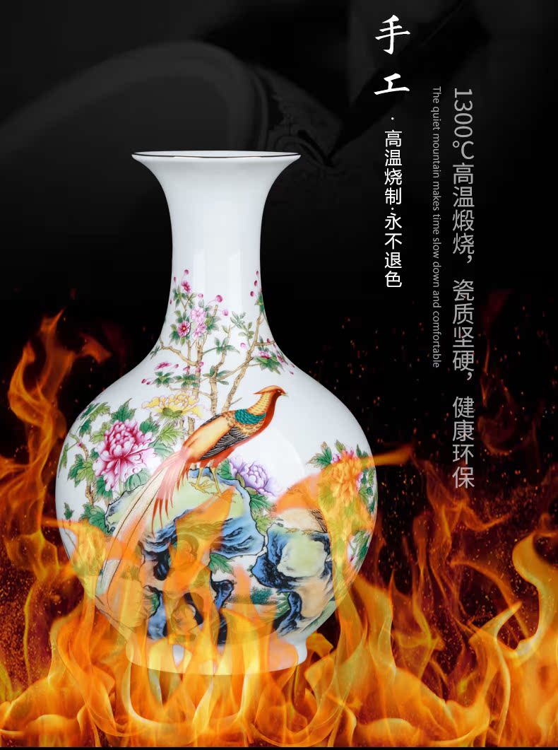 Jingdezhen ceramics dried flower vase furnishing articles flower arranging porcelain modern Chinese style of TV ark, wine sitting room adornment