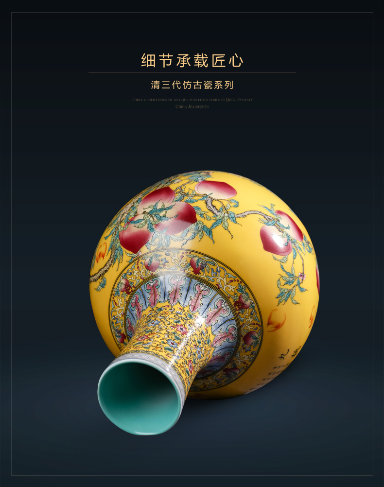 Jingdezhen ceramics of large vases, flower arrangement of Chinese style home porch decoration handicraft furnishing articles large living room