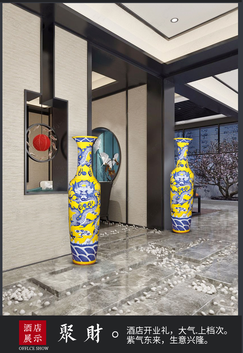 Jingdezhen ceramics of large vases, new Chinese style household high sitting room place heavy large gifts