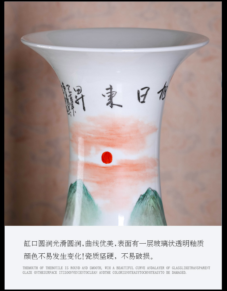 Jingdezhen ceramics hand - made landing big vase sitting room home TV ark adornment large high furnishing articles for the opening