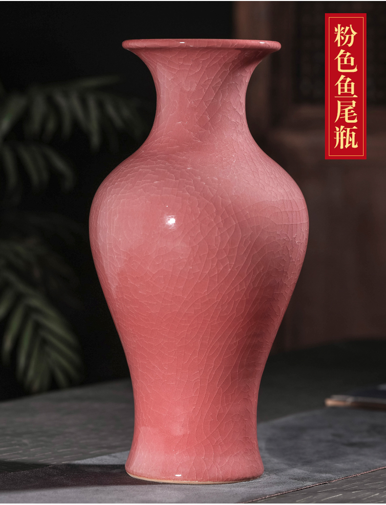 Jingdezhen ceramic vase furnishing articles sitting room flower arranging creative antique Chinese imperial porcelain home decoration arts and crafts