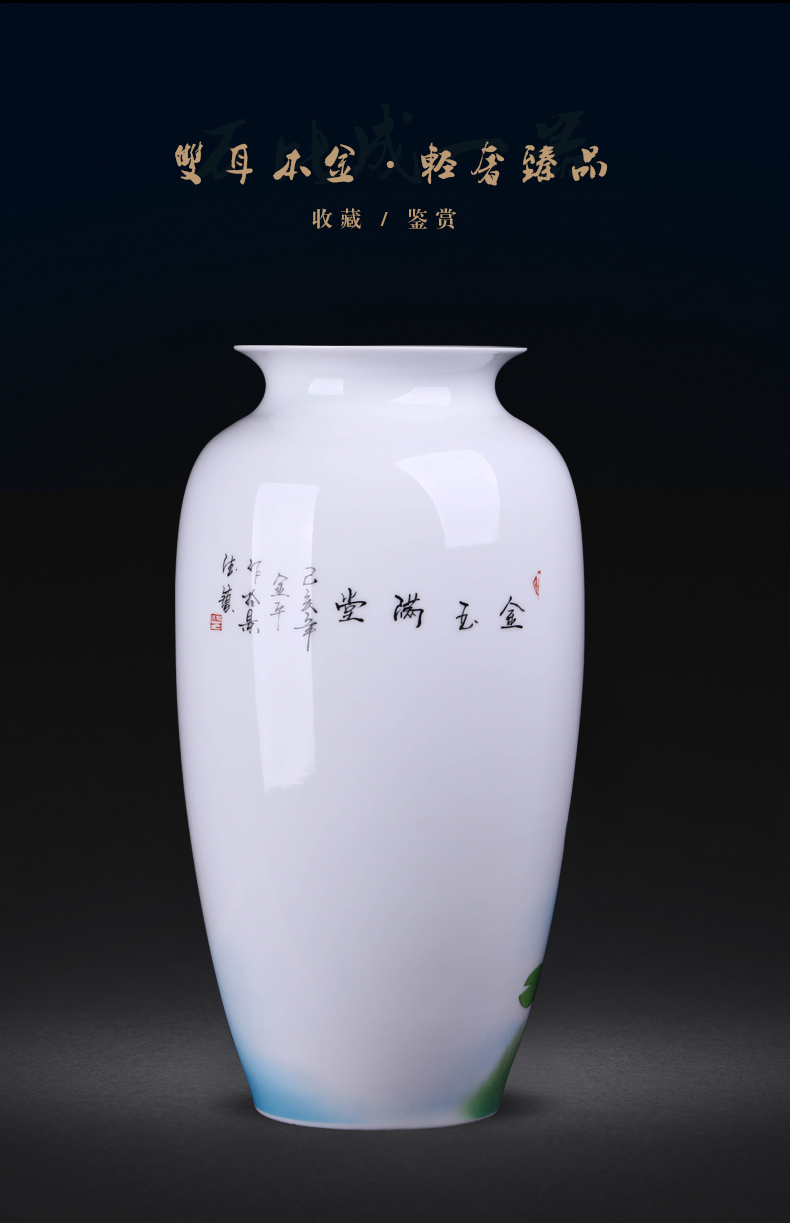 Jingdezhen ceramics famous hand - made vases furnishing articles sitting room TV ark, decoration of Chinese style household arranging flowers