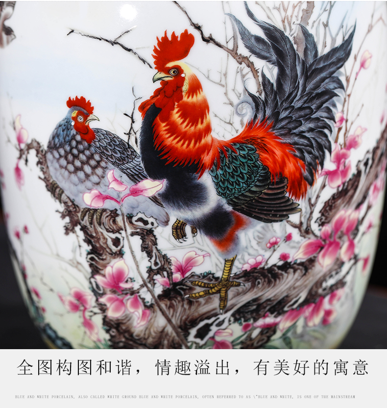 Jingdezhen ceramics up vases, flower arranging the new Chinese rich ancient frame wine sitting room adornment is placed gifts