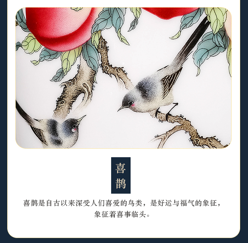 Archaize of jingdezhen ceramics powder enamel vase furnishing articles of Chinese style living room home flower arrangement of TV ark, wine accessories